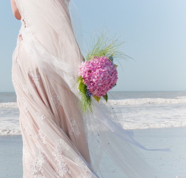 wedding dress beach